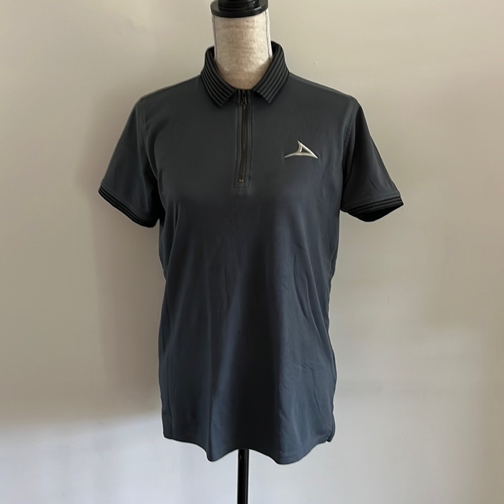 Pirma zip up polo size medium grey collared shirt.  Good condition.